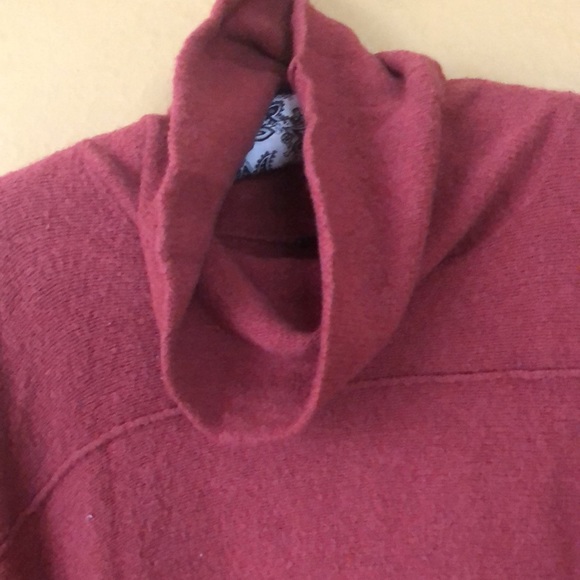 Free People cowl neck rust sweater size Small - Picture 2 of 6